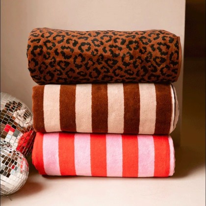 Serviette de bain motif léopard 100 % coton – Mon Petit Léon