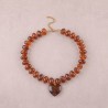 Collier en perles de résine - Léopard