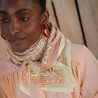 Foulard Haydee Sorbet Rose Pistache - Bellemme