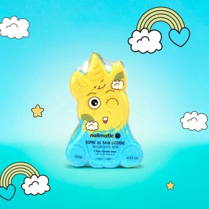Bombe de bain licorne pour enfant - Nailmatic