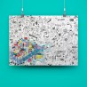 Poster géant à colorier Surf & Skate – OMY
