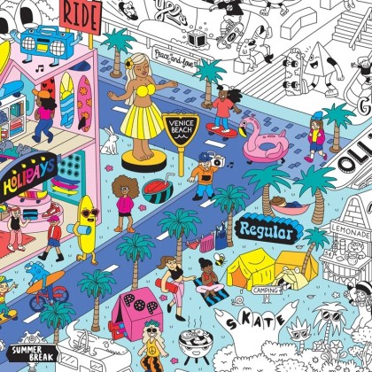Poster géant à colorier Surf & Skate – OMY