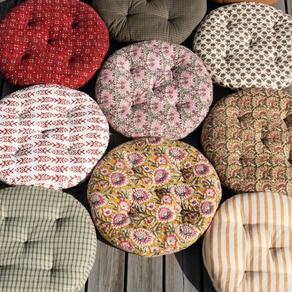Coussin d'assise rond imprimé 45 cm – Madam Stoltz