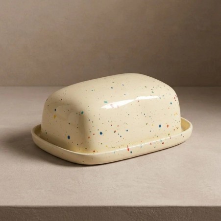 Beurrier en céramique - Jaune - Egg bak home