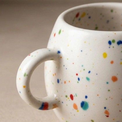 Tasse 90ml - Blanc moucheté
