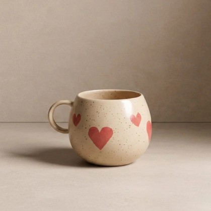 Tasse à café 500ml - Coeur - Egg back home
