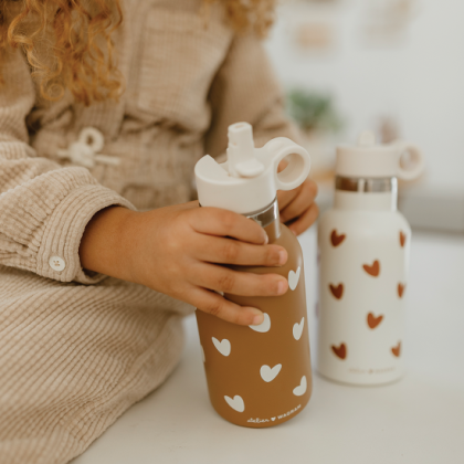 Gourde isotherme enfant inox 350 ml crème - Atelier Wagram