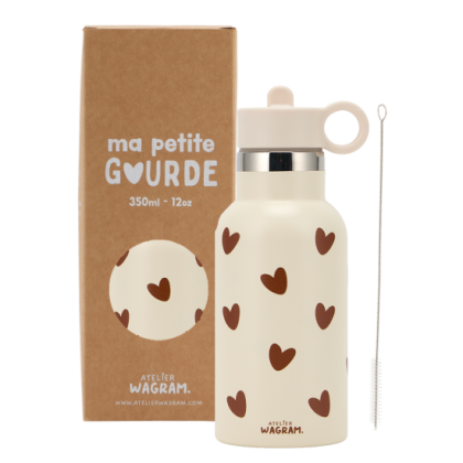 Gourde isotherme enfant inox 350 ml crème - Atelier Wagram