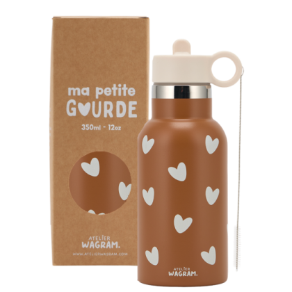 Gourde isotherme enfant inox 350 ml caramel - Atelier Wagram