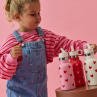 Gourde isotherme enfant inox 350 ml crème et coeurs rouges- Atelier Wagram
