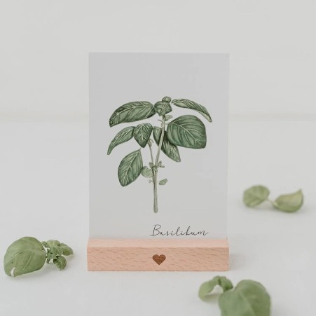Porte-cartes en bois 10.5cm - Coeur