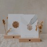 Porte-cartes en bois et fleurs 12cm - Coeur - Eulenschnitt