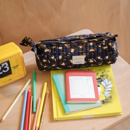 Trousse à crayons - Léopard navy - Bellemme