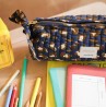 Trousse à crayons - Modèle Leopard bleu - Bellemme - Maison saudade - Nantes