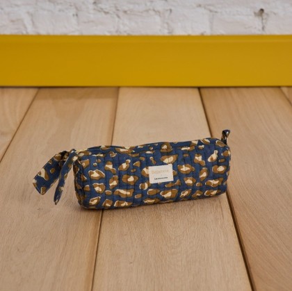 Trousse à crayons - Modèle Leopard bleu - Bellemme - Maison saudade - Nantes