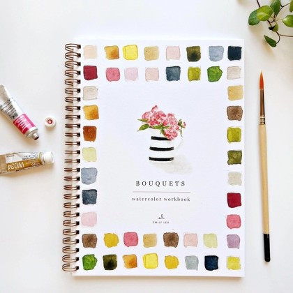 Carnet d'aquarelle - Bouquets - Emily lex