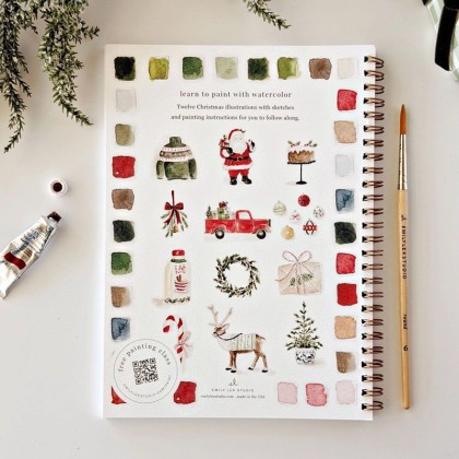Cahier d'aquarelle - Père Noël - Emily lex