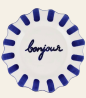 Assiette Bonjour - Bleu - Atelier Pistache