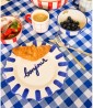 Assiette Bonjour - Bleu - Atelier Pistache