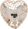 Coeur à facettes doré - 8 cm