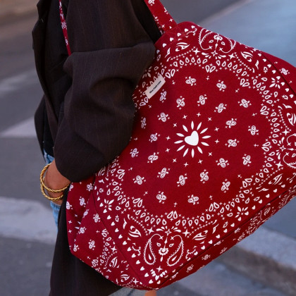 Cabas XXL - Bandana cherry - Mon Petit Léon