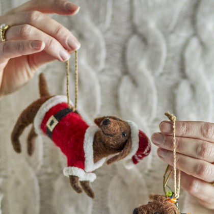 Décoration de Noël : Teckel
