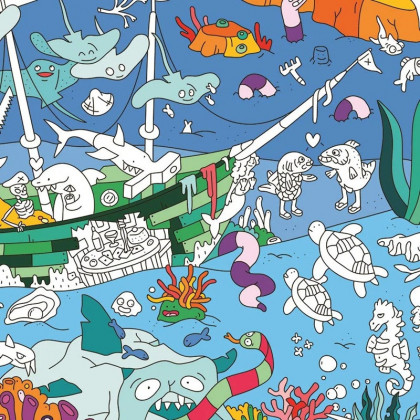 Poster géant à colorier Ocean – OMY