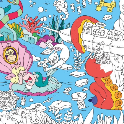 Poster géant à colorier Ocean – OMY