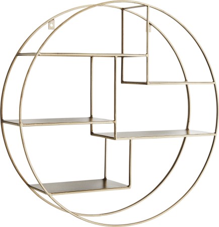 Etagère ronde - Métal doré