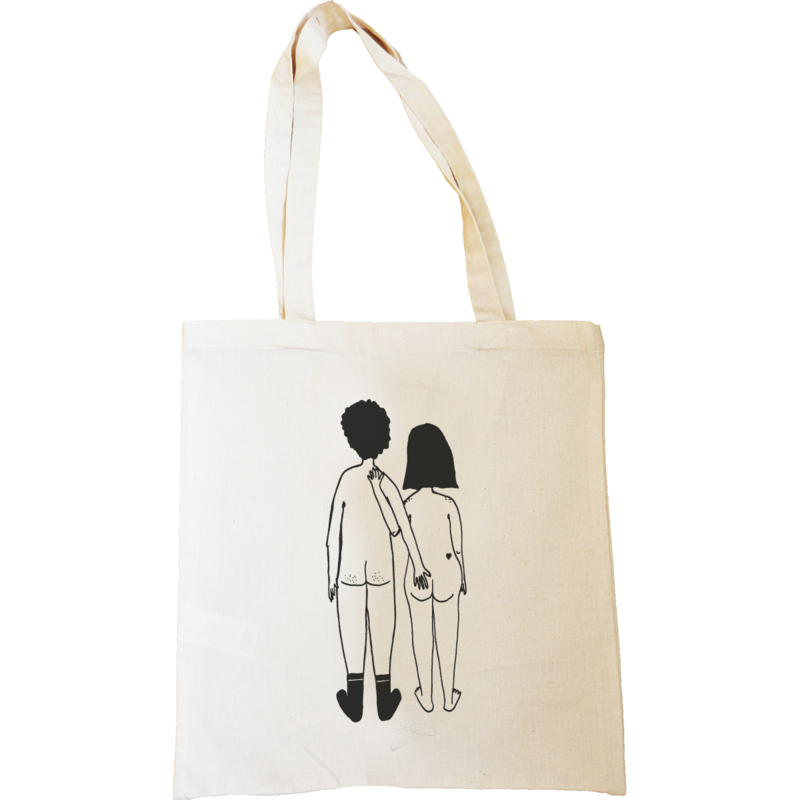 Tote bag - Couple nu de dos