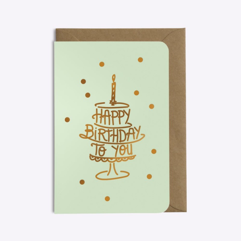 Carte Happy birthday - Confettis