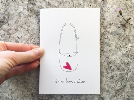Carte double - Un baiser