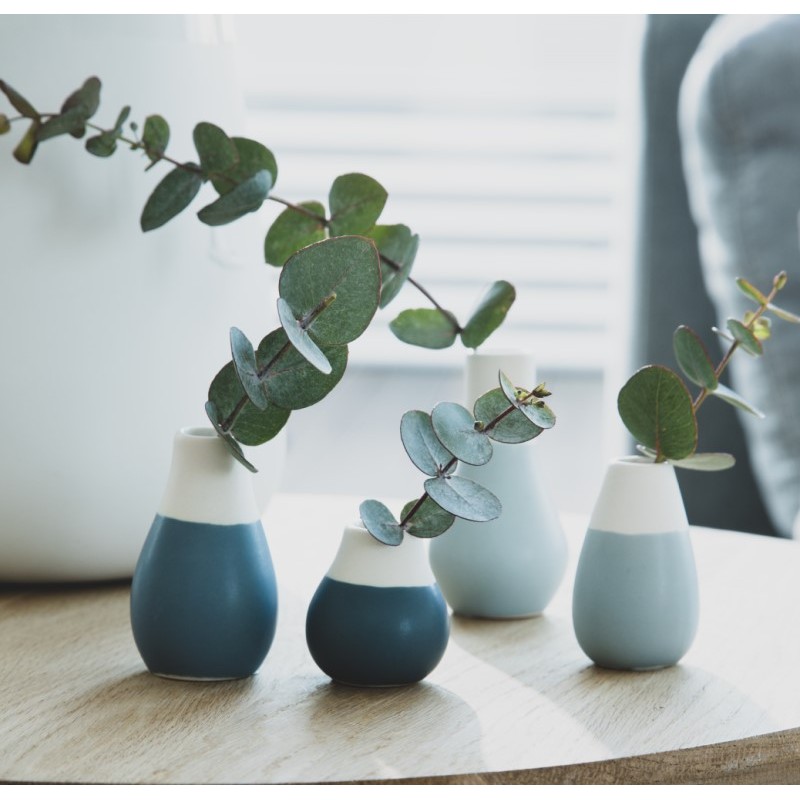 Set de 4 mini vases - Bleu