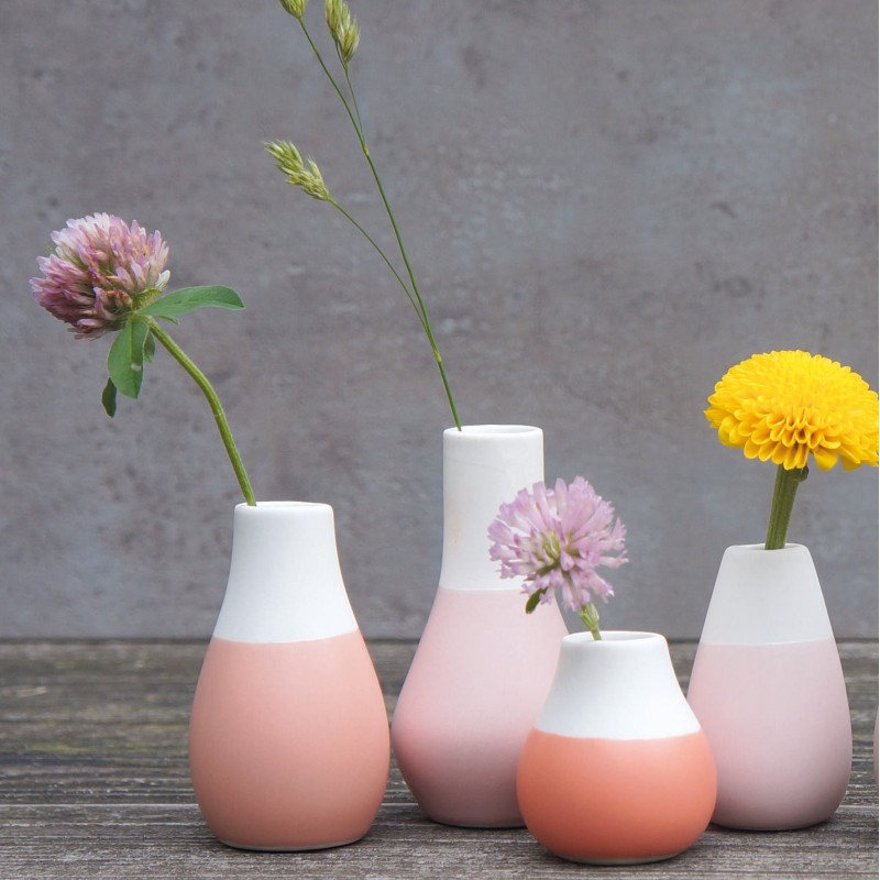 Set de 4 mini vases - Corail