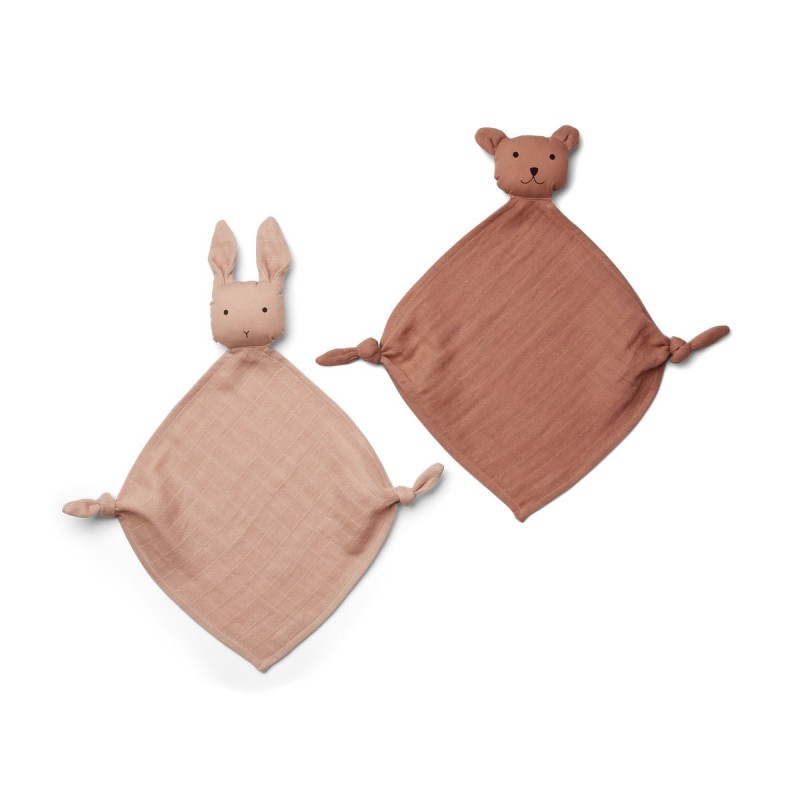 Set de 2 mini doudous Liewood - Rose