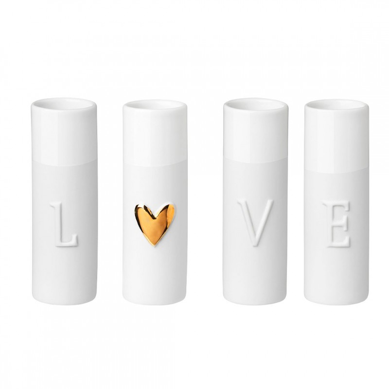 Set de 4 mini vases - Love