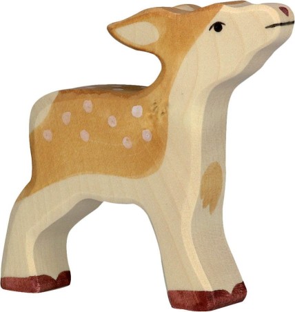 Figurine en bois faon-Holztiger