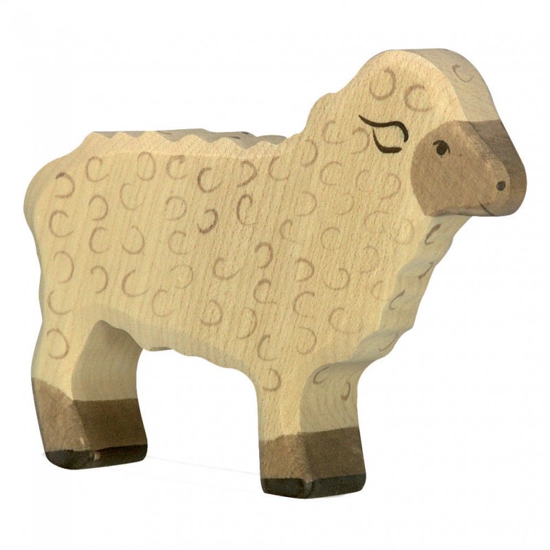 Figurine en bois petit mouton-Holztiger