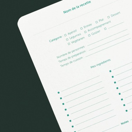 Carnet de recettes - Jolie conserve bleu