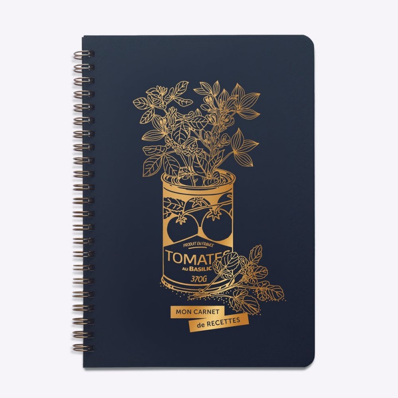 Carnet de recettes - Jolie conserve bleu