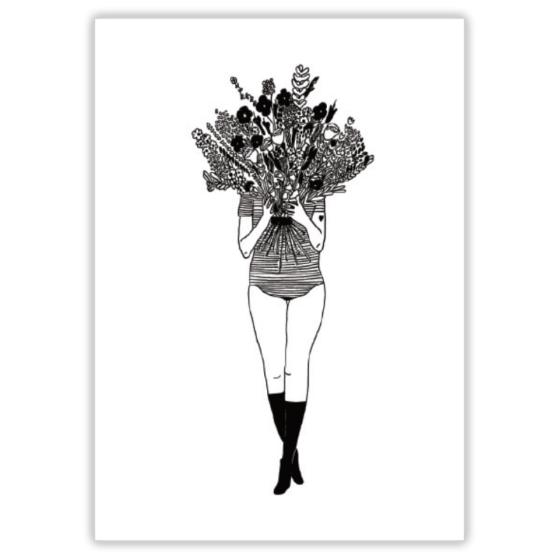 Carte simple Helen B - Flower girl