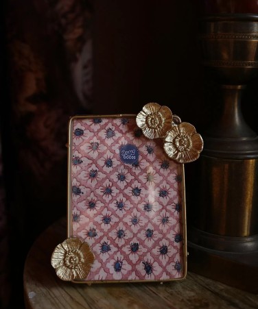 Cadre photo à poser en laiton - Fleurs