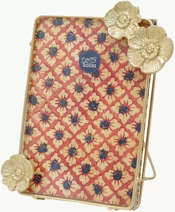 Cadre photo à poser en laiton - Fleurs