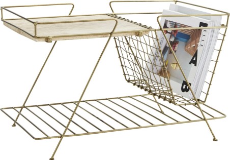 Porte-revues en métal doré