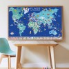 Poster éducatif stickers - Drapeaux du monde
