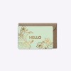 Mini-carte Hello fleur - Vert d'eau