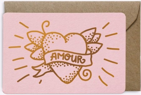 Mini-carte Love Tattoo - Rose