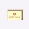 Mini-carte Super papa - Jaune