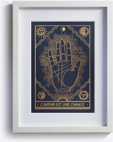 Affichette L'avenir est une chance - Bleu