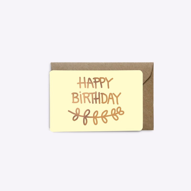 Mini-carte Happy Birthday - Palme